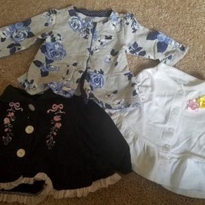 3pc- Infant Girls' Peplum Cardigan